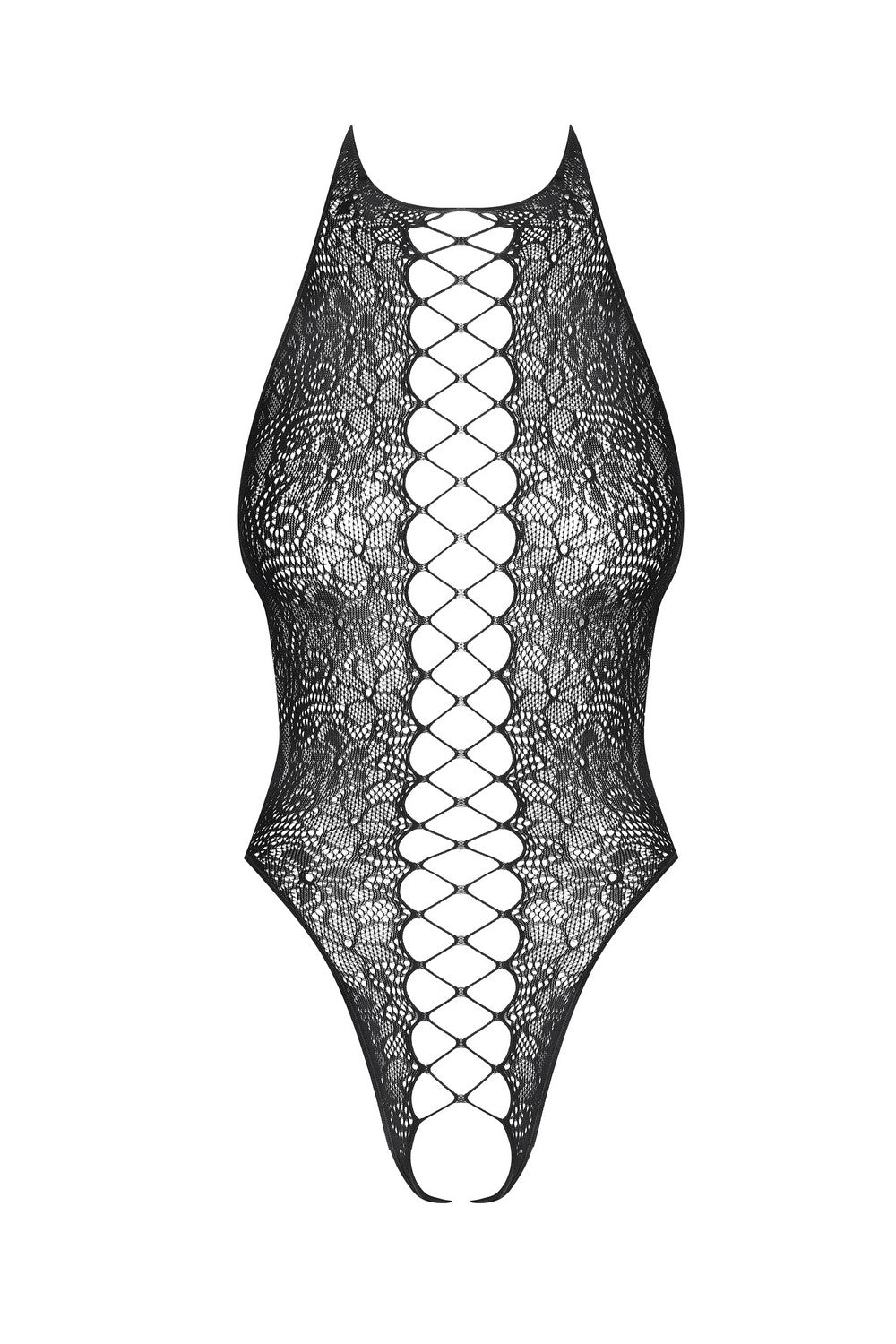 Ажурное боди с разрезом B113