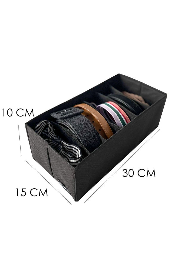 Коробочка для хранения носков и чулок (6 яч.) black