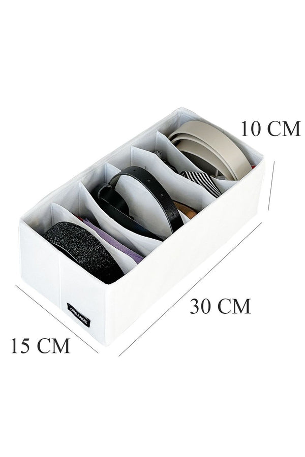 Коробочка для хранения носков и чулок (6 яч.) white