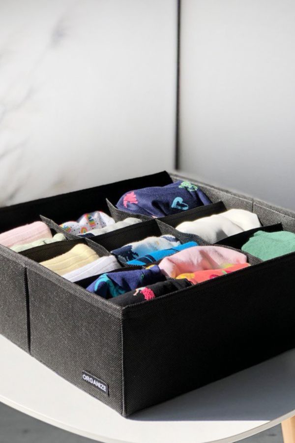 Органайзер для хранения вещей и аксессуаров (9 яч.) black