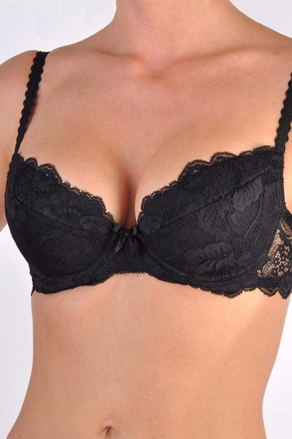 Бюстгальтер с вкладышами push-up 116-208 black