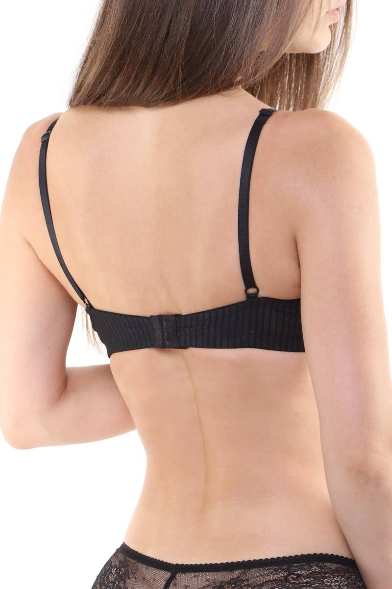 Мягкий бюстгальтер с кружевом 192-718 black