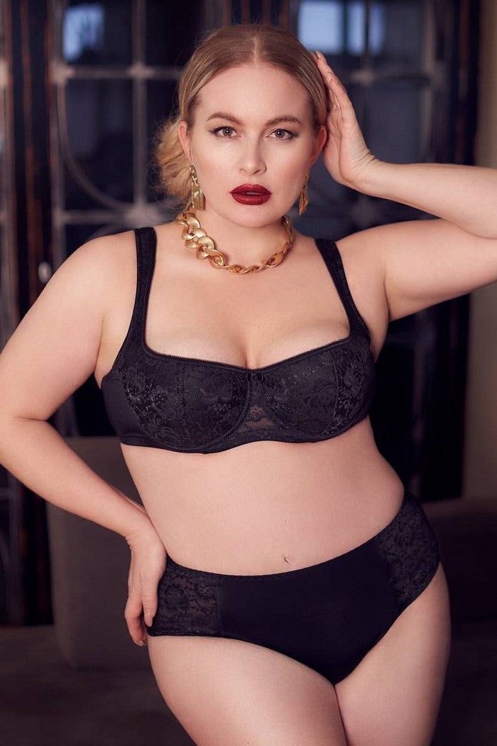 Бюстгальтер с кружевными чашками 508-170 black