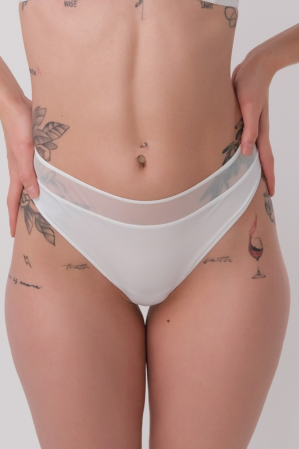 Трусики слип из микросетки VLPT02548 white