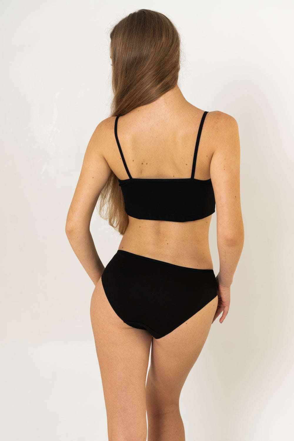 Хлопковые трусики слип 16 black