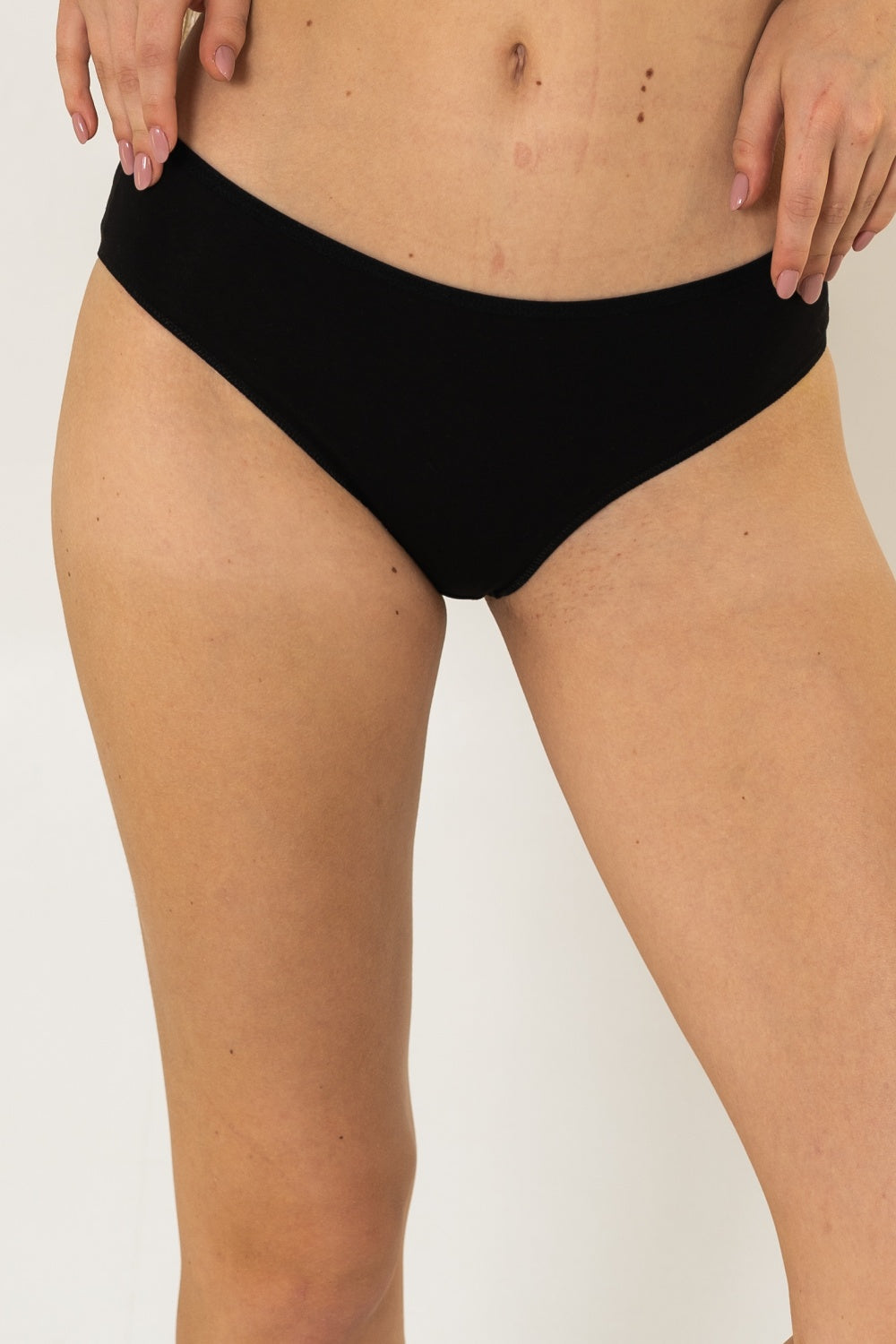 Хлопковые трусики слип 16 black