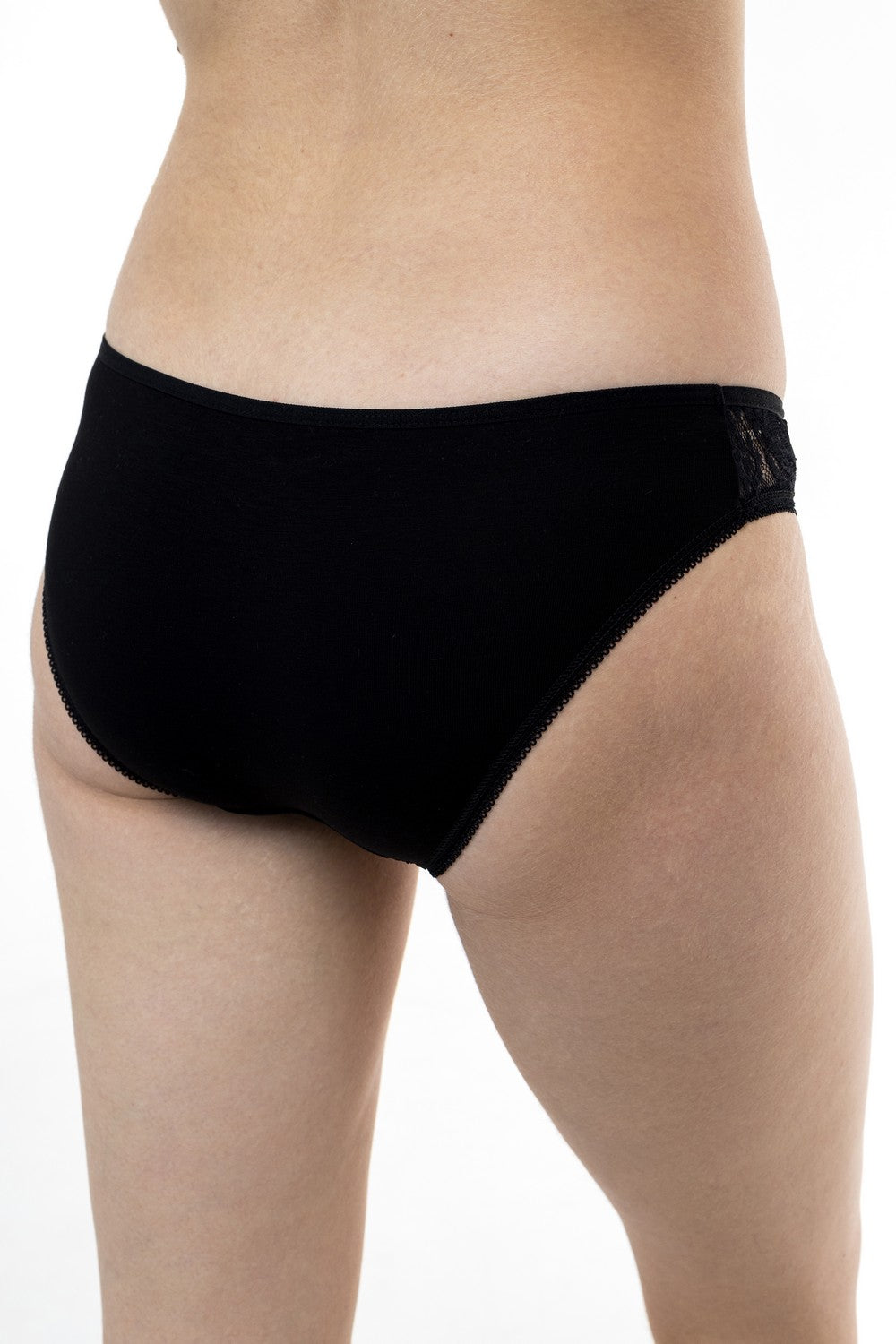 Трусики слип с кружевом 17 black