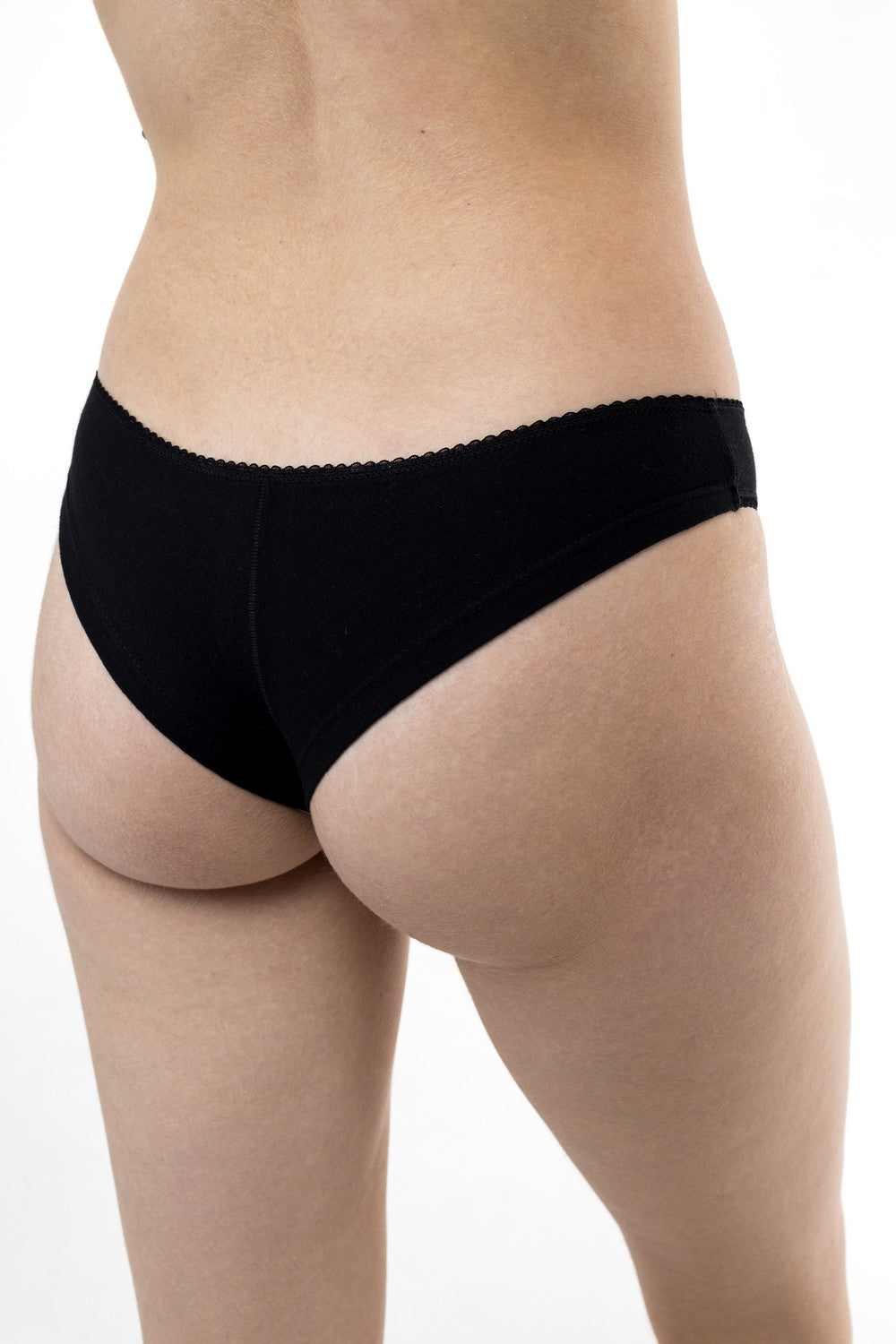 Хлопковые трусики бразилиана 33 black