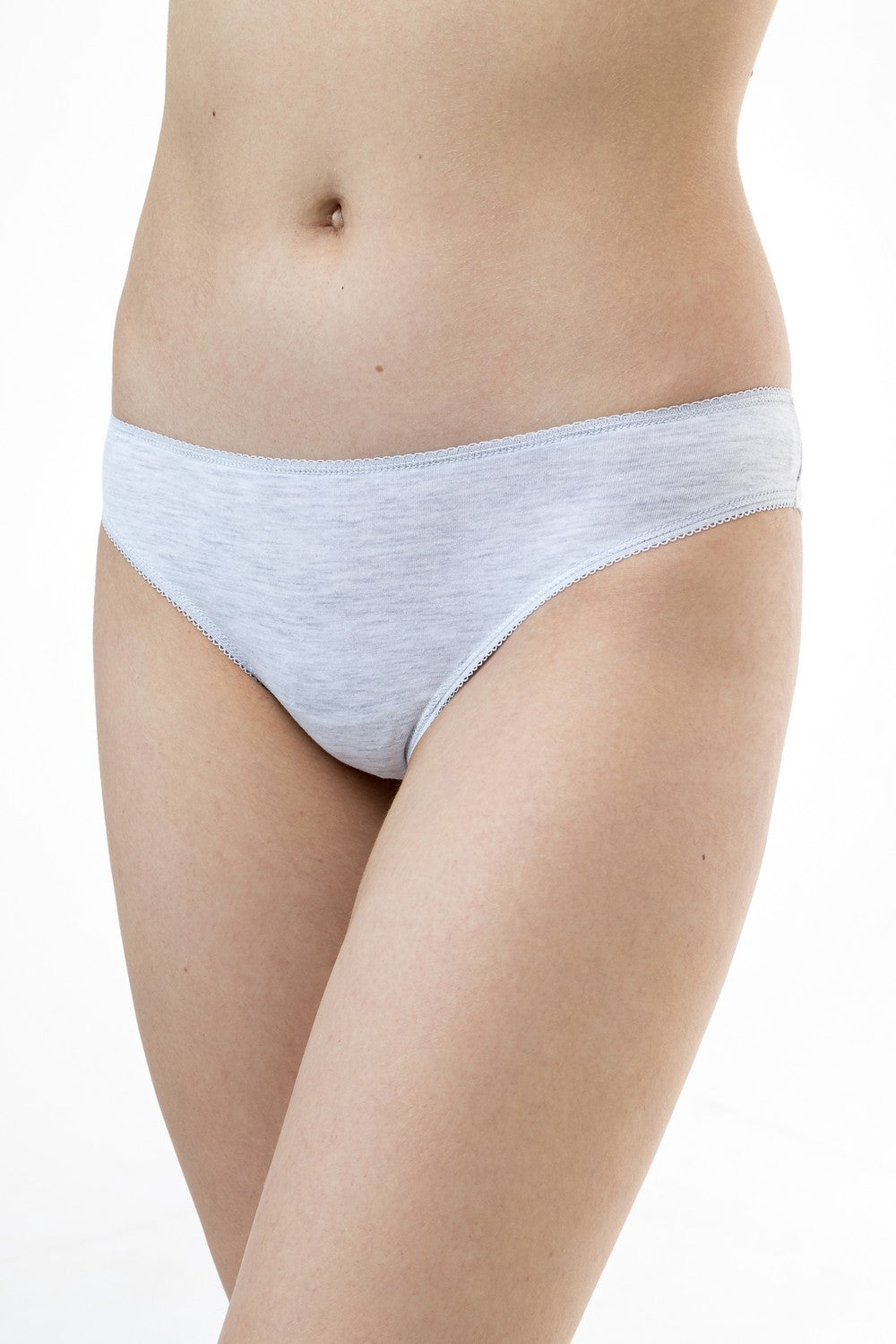 Хлопковые трусики бразилиана 33 gray