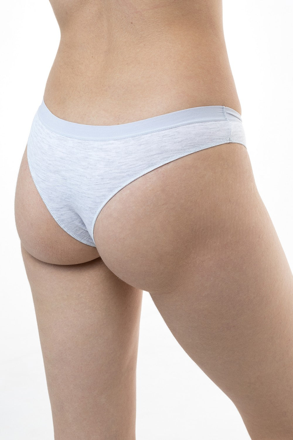 Трусики бразилиана из хлопка 35 gray