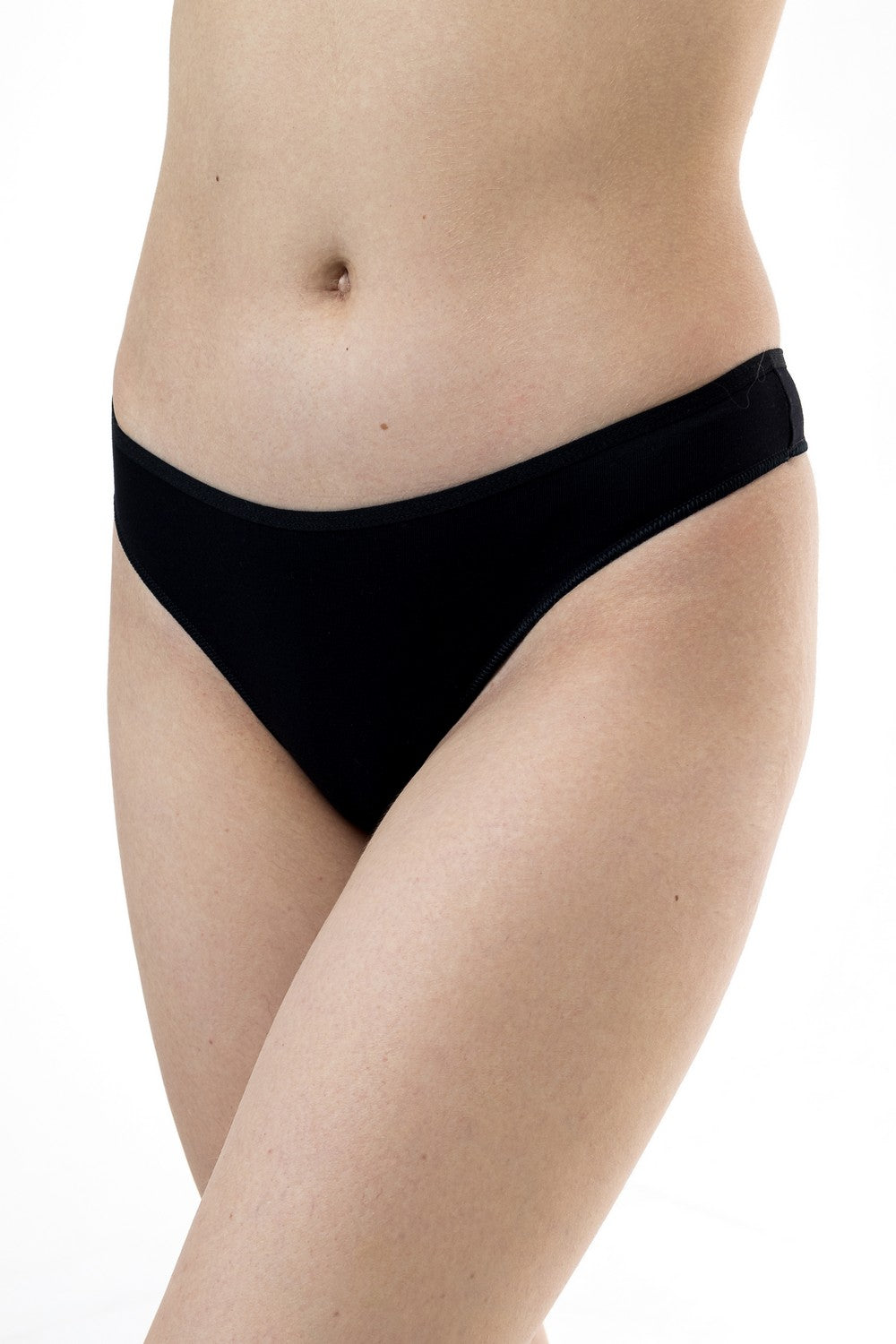 Хлопковые трусики стринг 62205 black