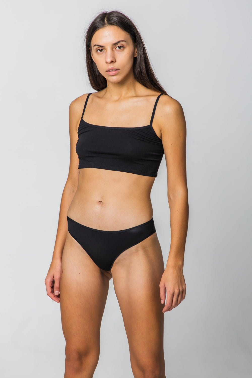 Трусики бразилиана из микросетки 92 black