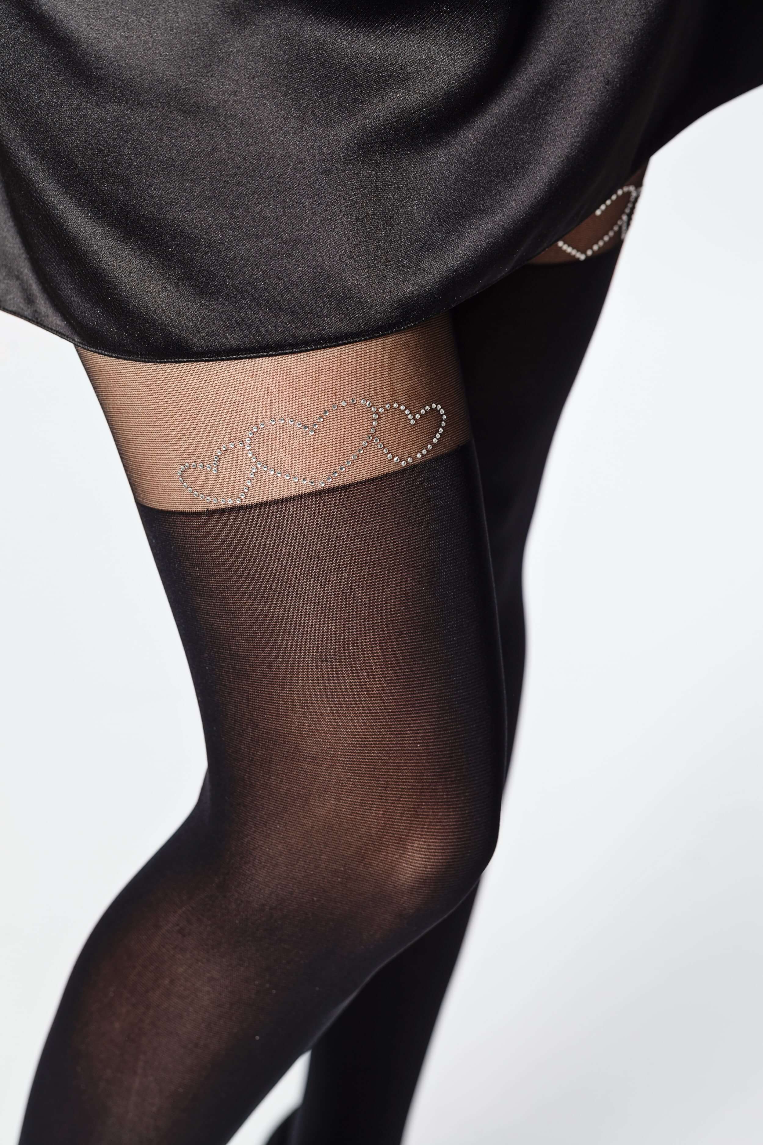 Колготки с имитацией чулок P1075 Heart 60d