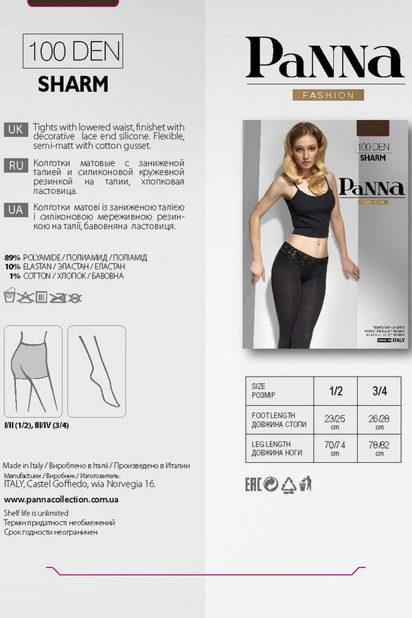 Колготки з мереживним поясом Sharm P1043 100d