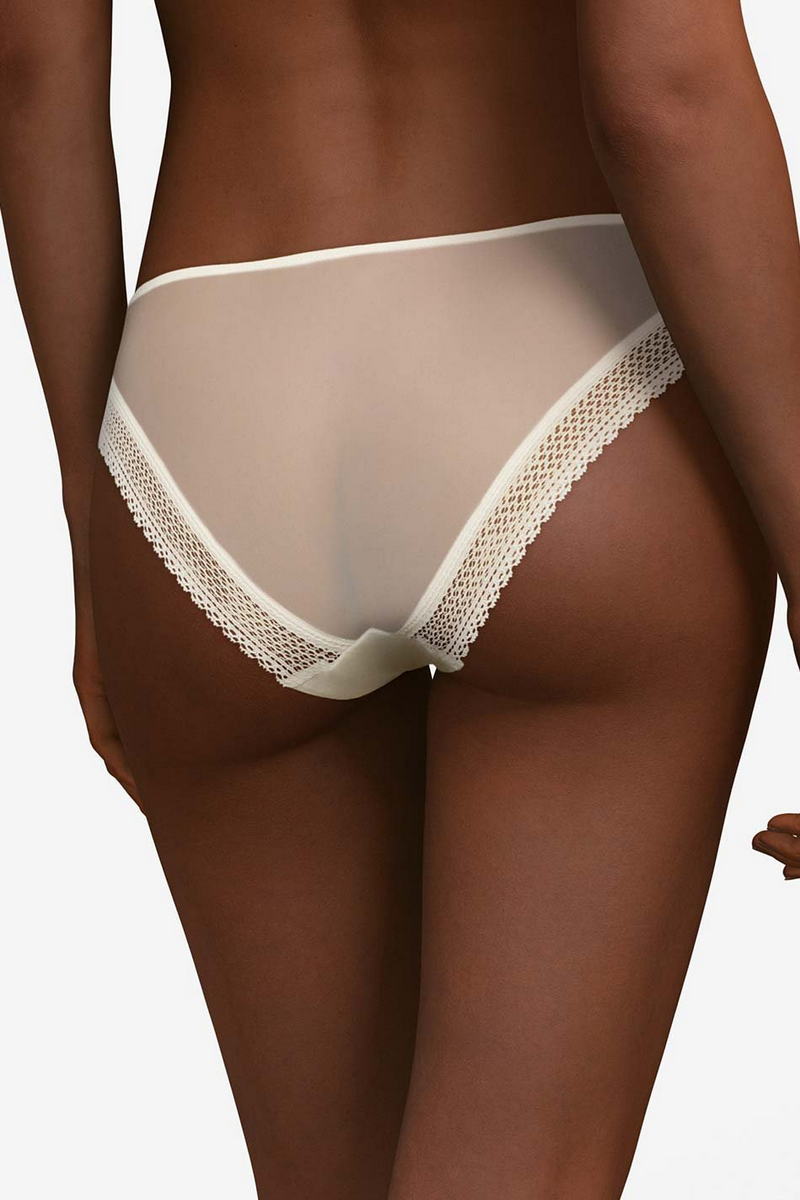 Трусики слип из микросетки 40G3 Sukeban talc