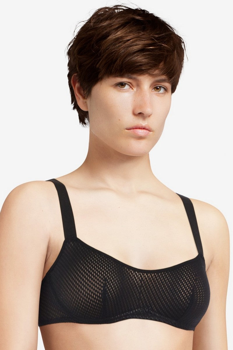 Бюстгальтер балконет из сетки 41H1 Teddie black