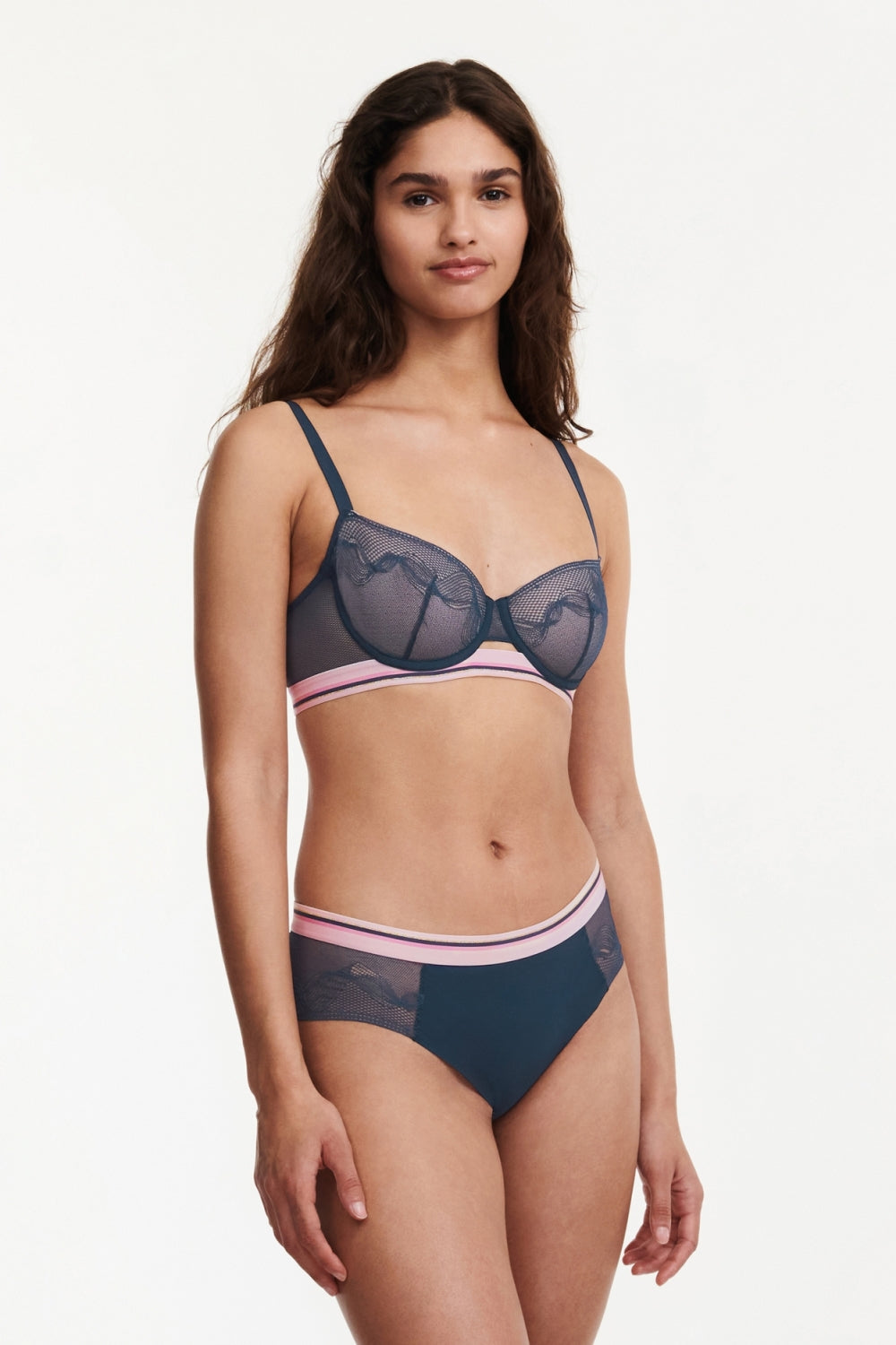 Трусики бразилиана из микросетки 41L4 Paola intence blue