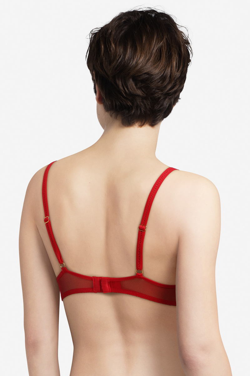 Кружевной бюстгальтер push-up 42C2 Camden poppy red