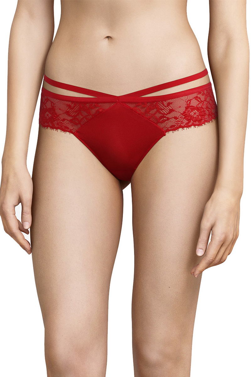 Трусики бразилиана с кружевом 42C7 Camden poppy red