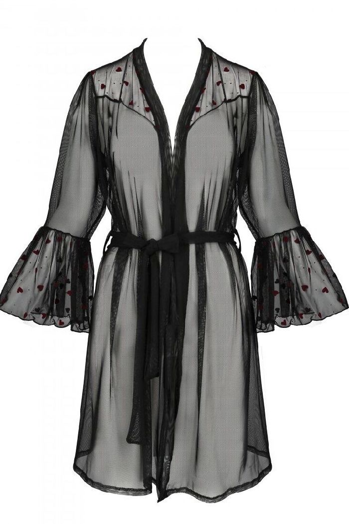 Пеньюар із мікросітки Lovelia black