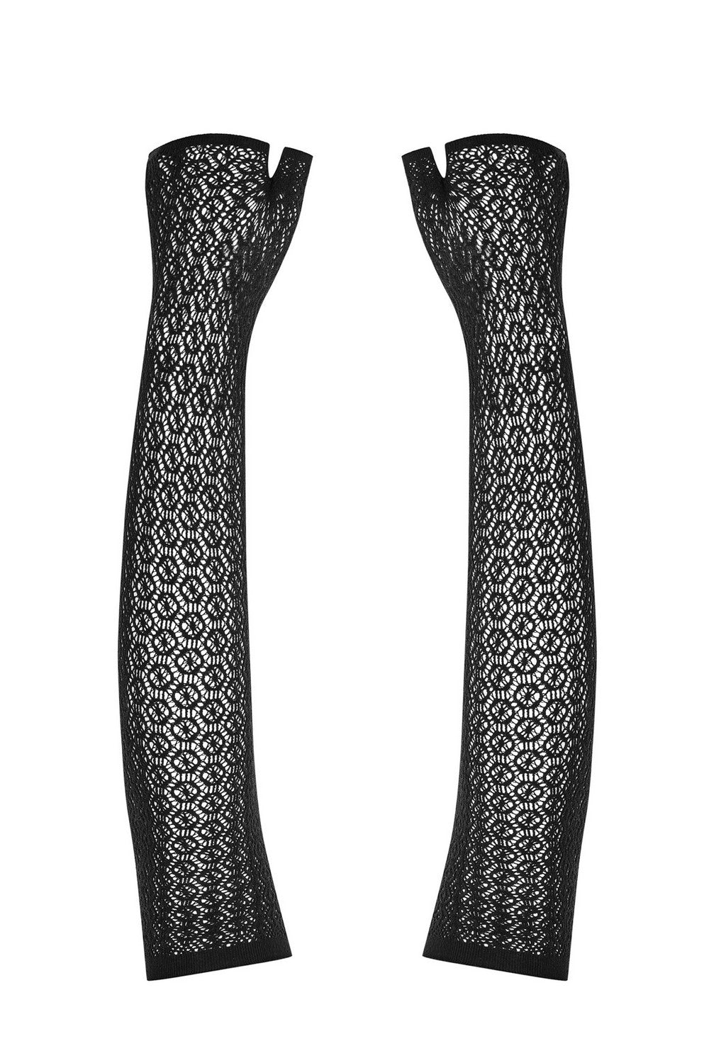 Ажурные перчатки-митенки A772 black