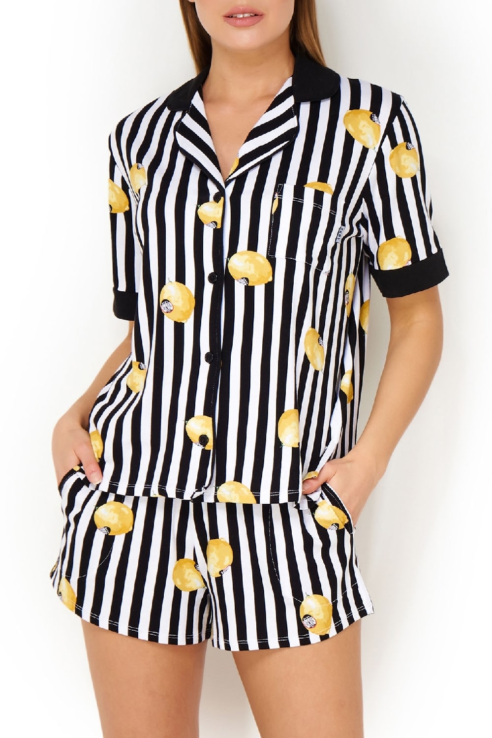 Трикотажная пижама YI2822473/55 Spring Edit black stripe