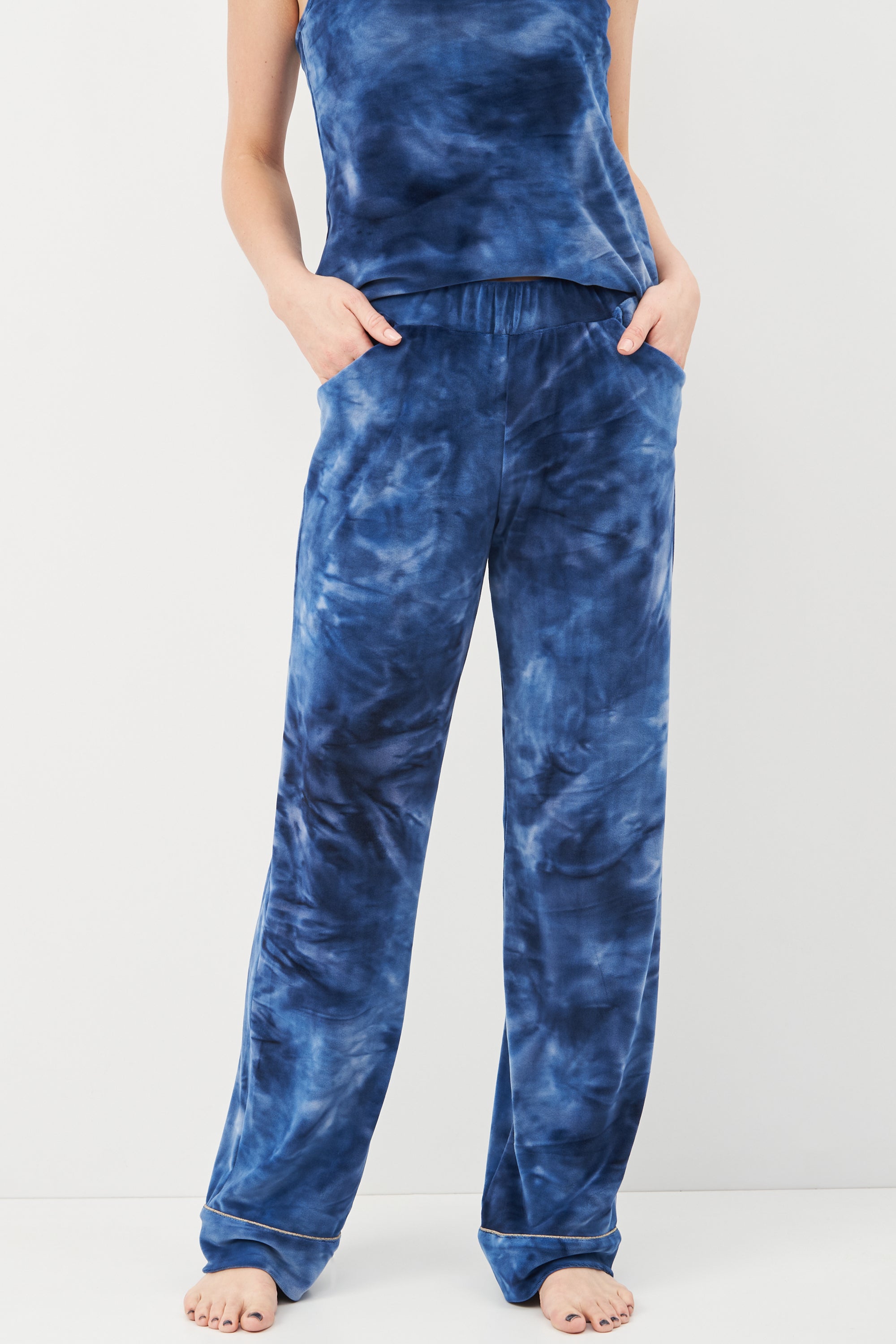 Велюровая пижама 03122 blue