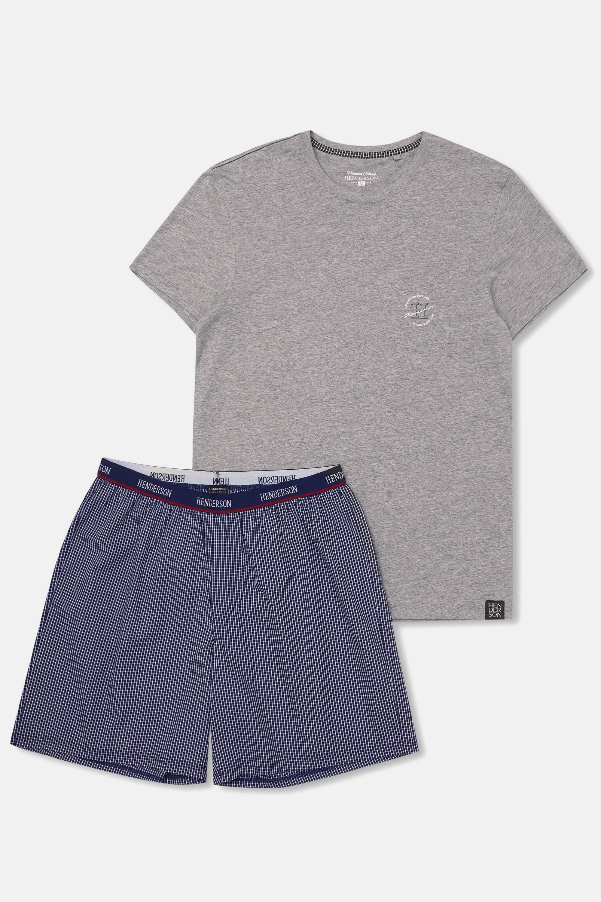 Хлопковая мужская пижама 40668 Worthy grey