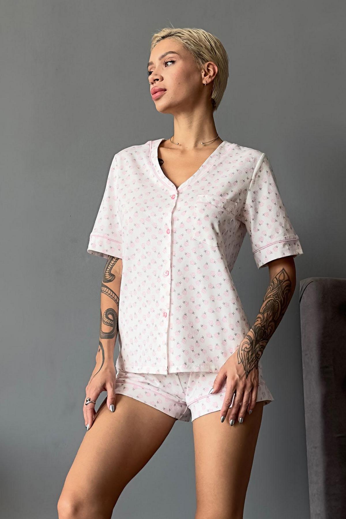 Хлопковая пижама с блузой 1555/16098