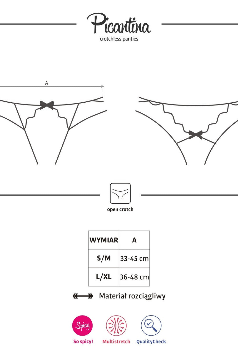 Эротические кружевные стринги с интимным вырезом Picantina