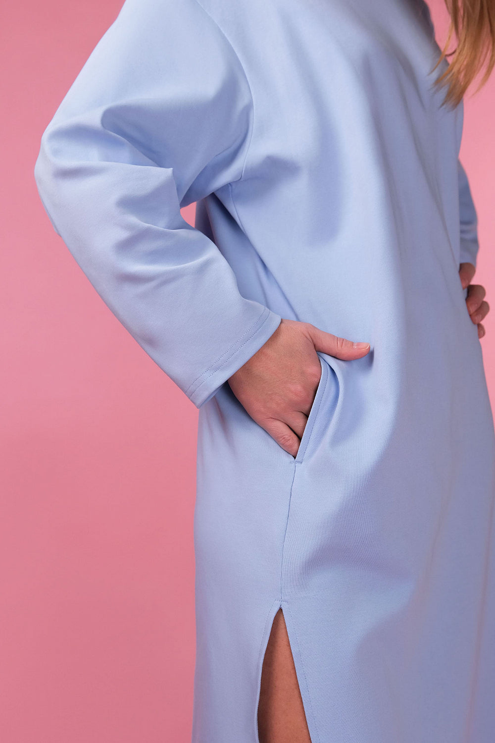 Бавовняна сукня з розрізами HOM2213111