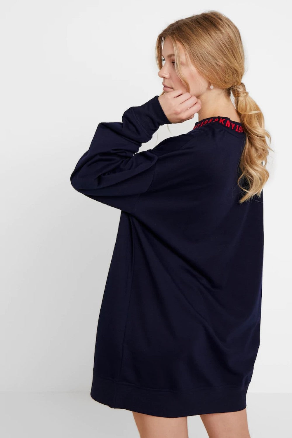 Трикотажное платье с логотипом YI2319416/400 navy