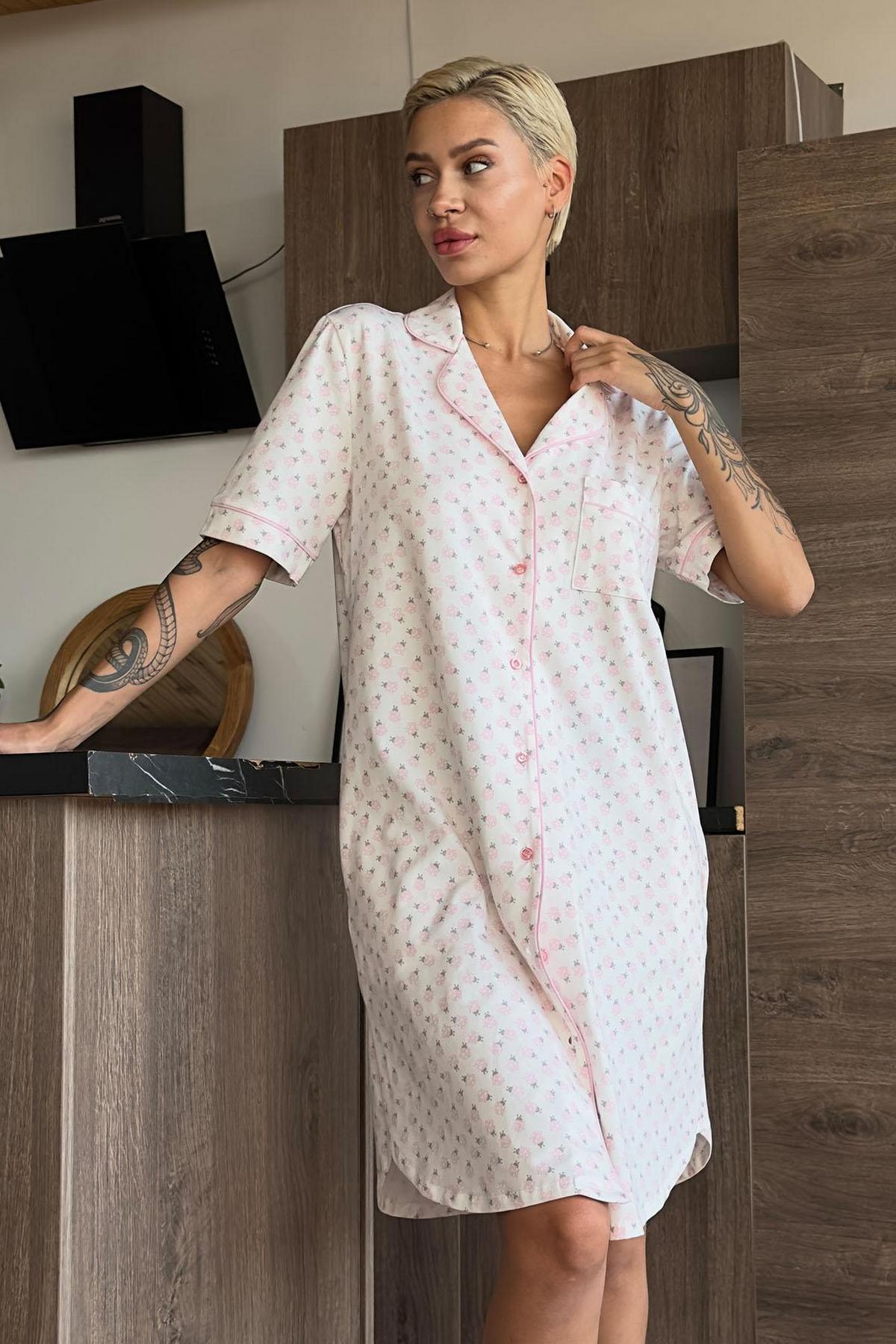 Домашнее платье на пуговицах 1382/16098