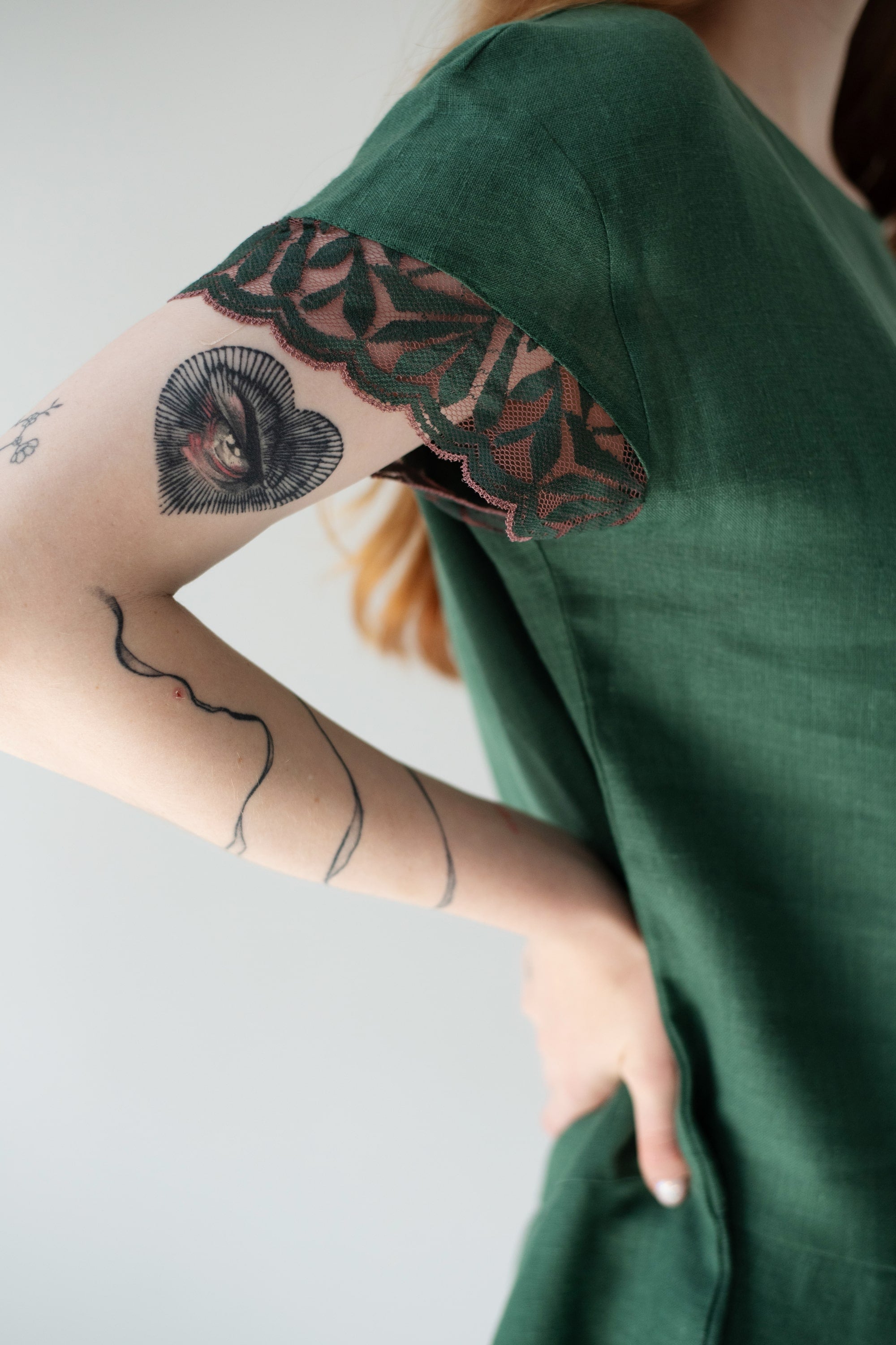 Лляна сукня 111 green grass