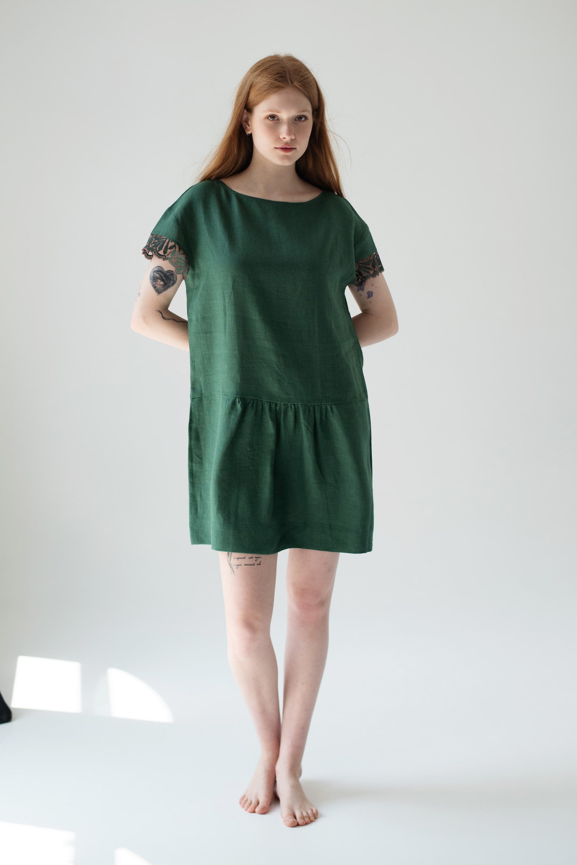 Лляна сукня 111 green grass