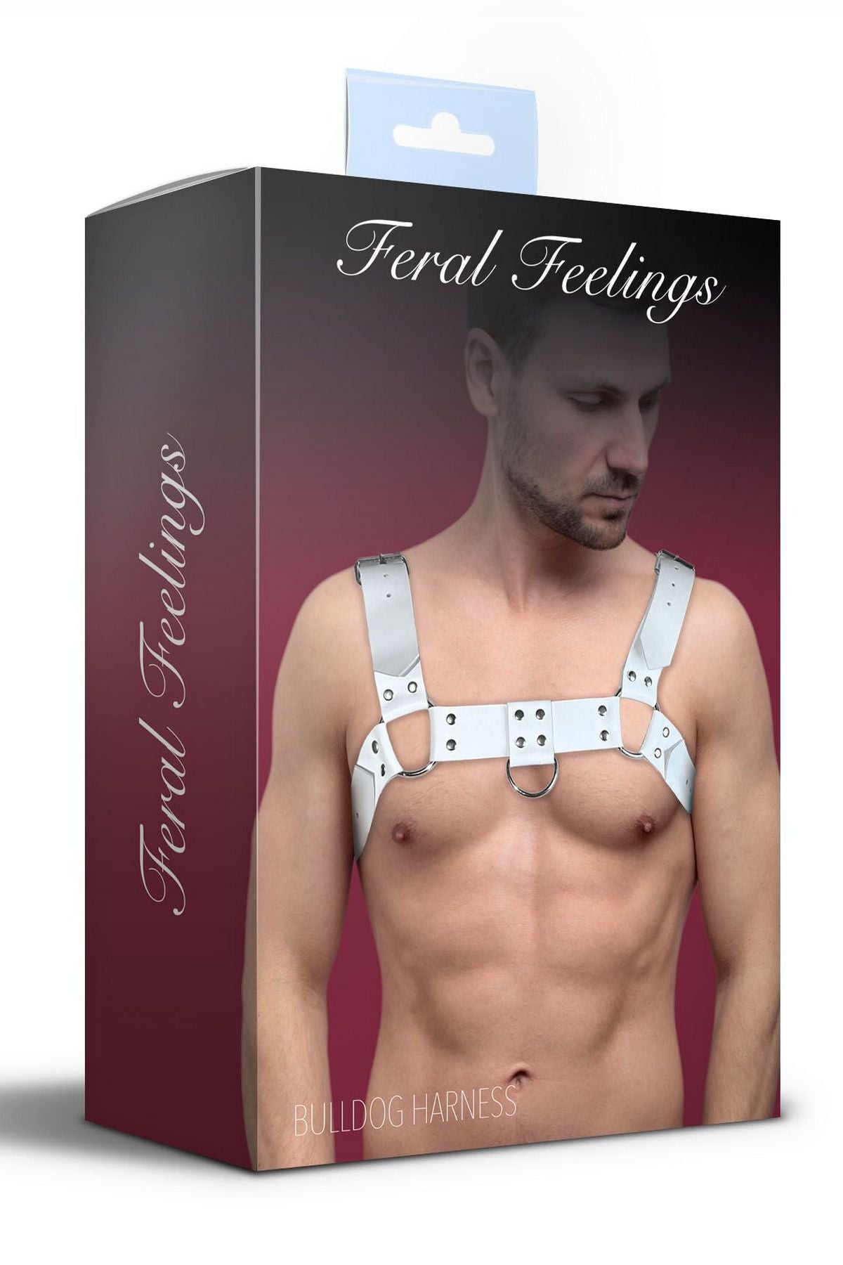 Мужская портупея на грудь Bulldog Harness white