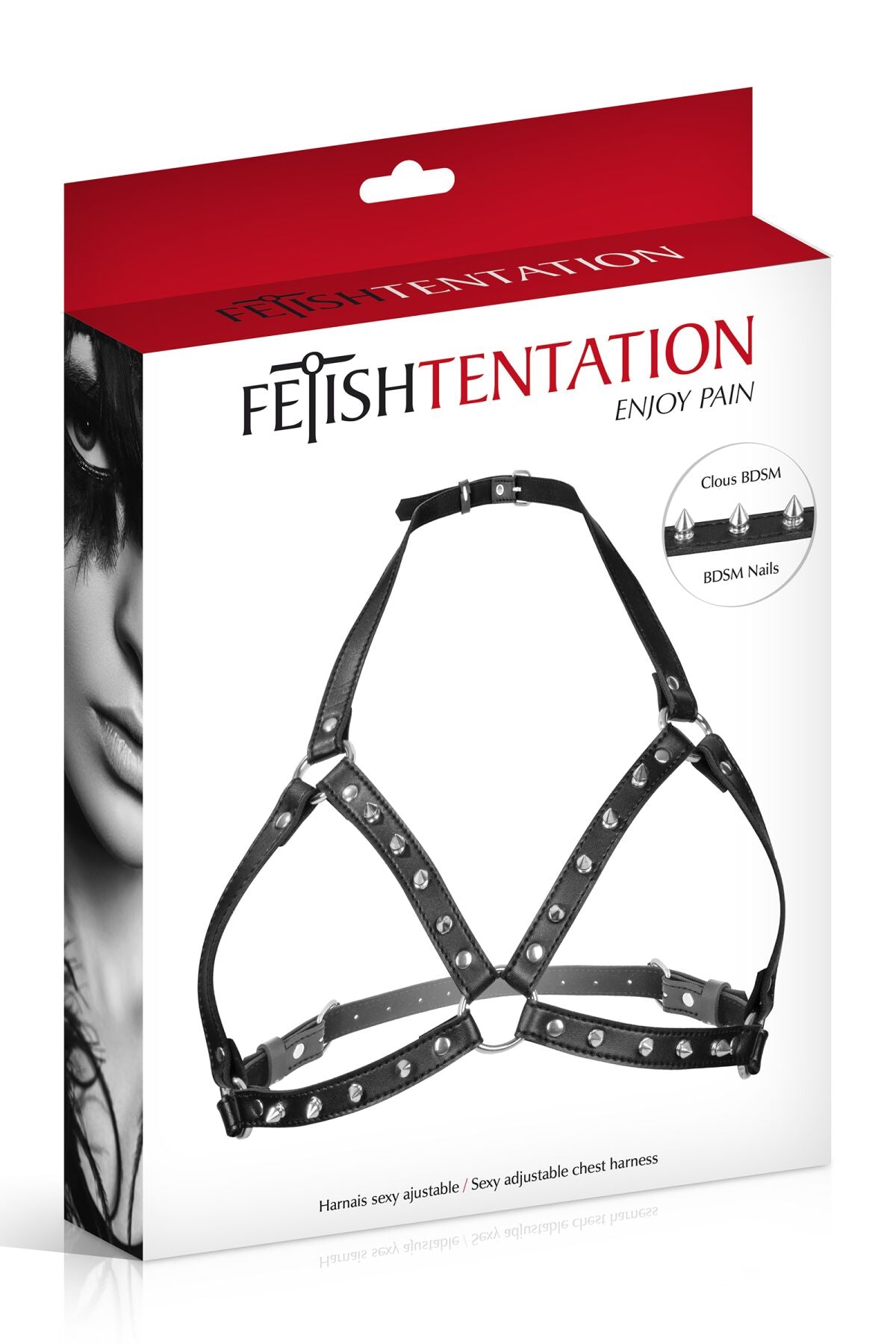 Лиф-портупея с шипами Sexy Adjustable Chest Harness
