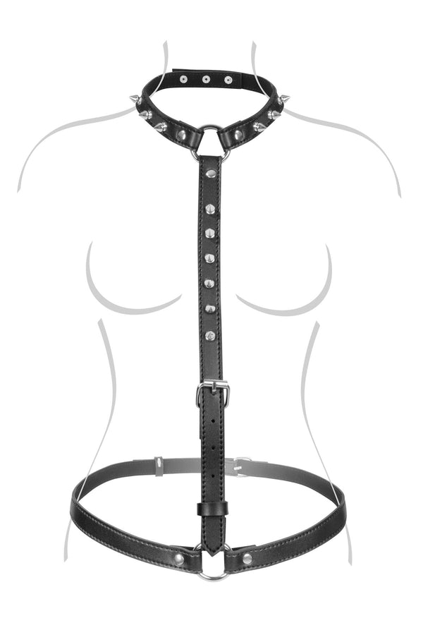 Портупея с шипами Sexy Adjustable Harness