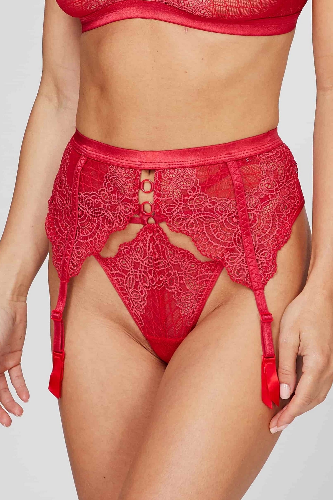 Пояс для чулок 3475 B Memory red