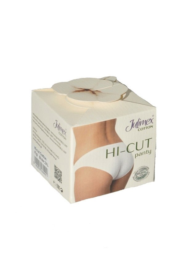 Хлопковые бесшовные трусики слип Cotton Hi-cut