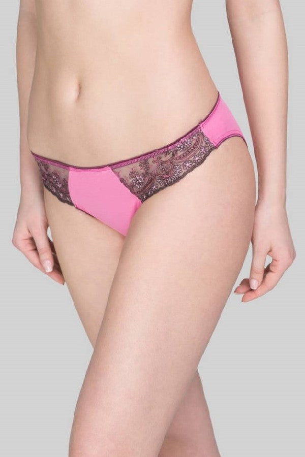Трусики слип с кружевом Nina-2200 pink