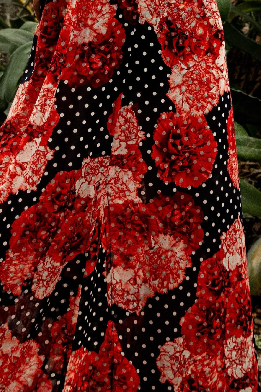 Пляжний сарафан з принтом TT-3407 dots/red