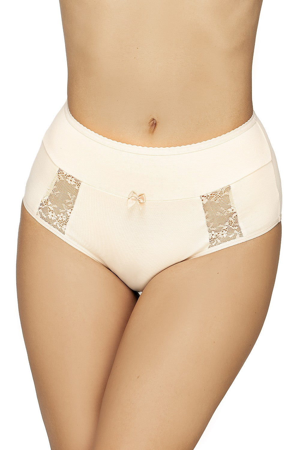 Трусики слип с высокой талией P-2222 beige