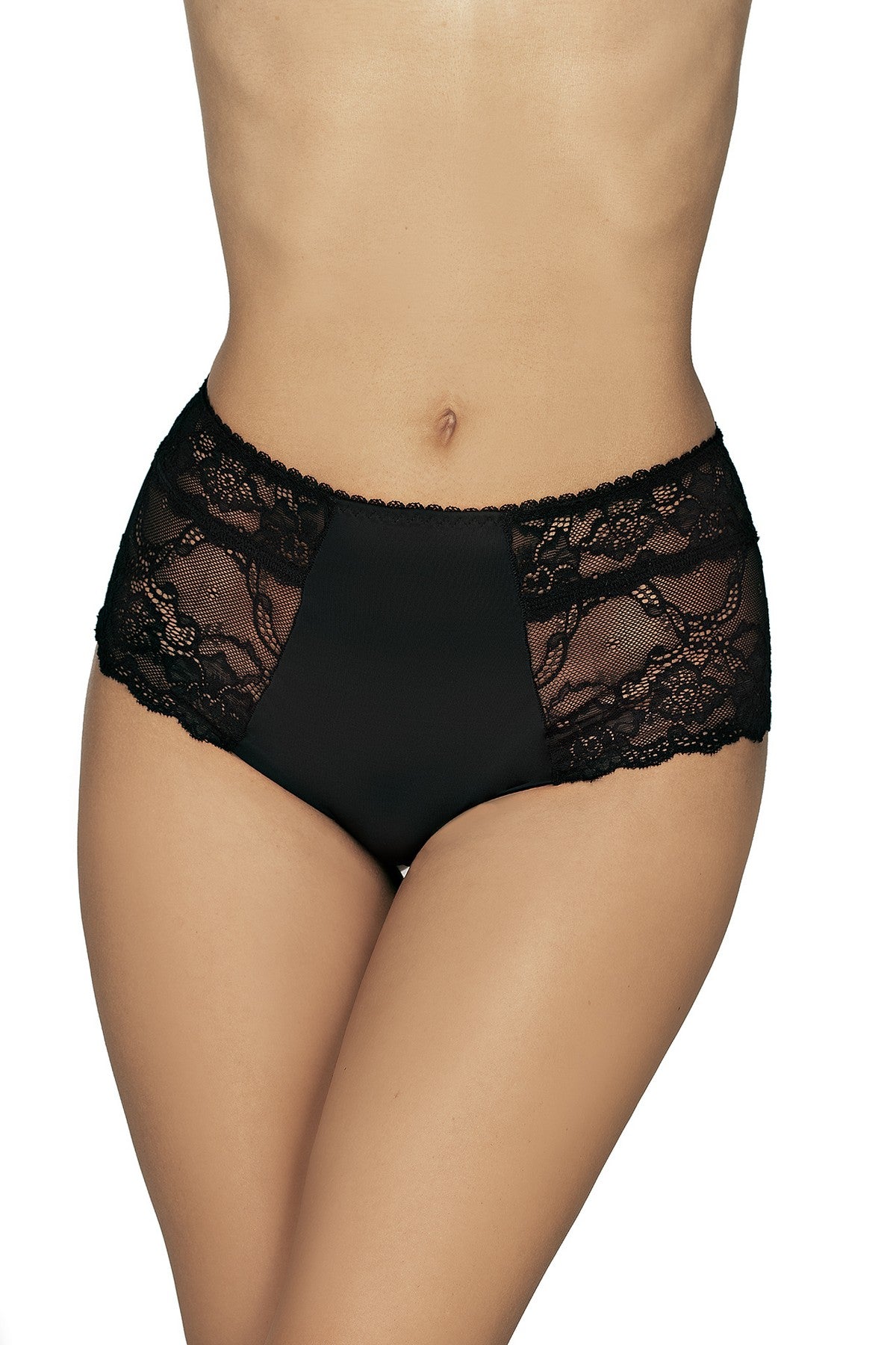 Трусики бразилиана из кружева P-2314 black
