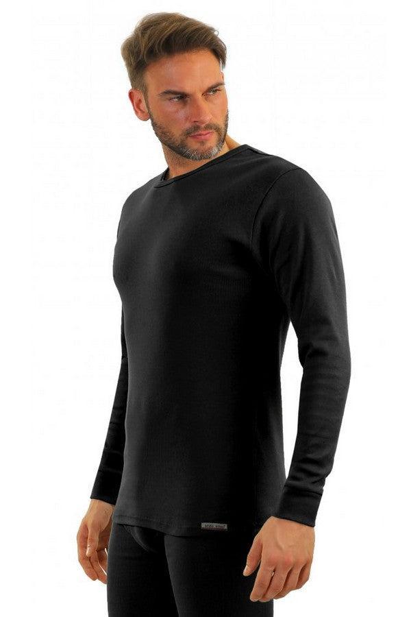 Хлопковый мужской лонгслив 111 black