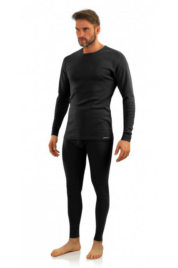 Хлопковый мужской лонгслив 111 black