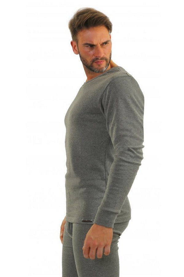 Хлопковый мужской лонгслив 111 melange