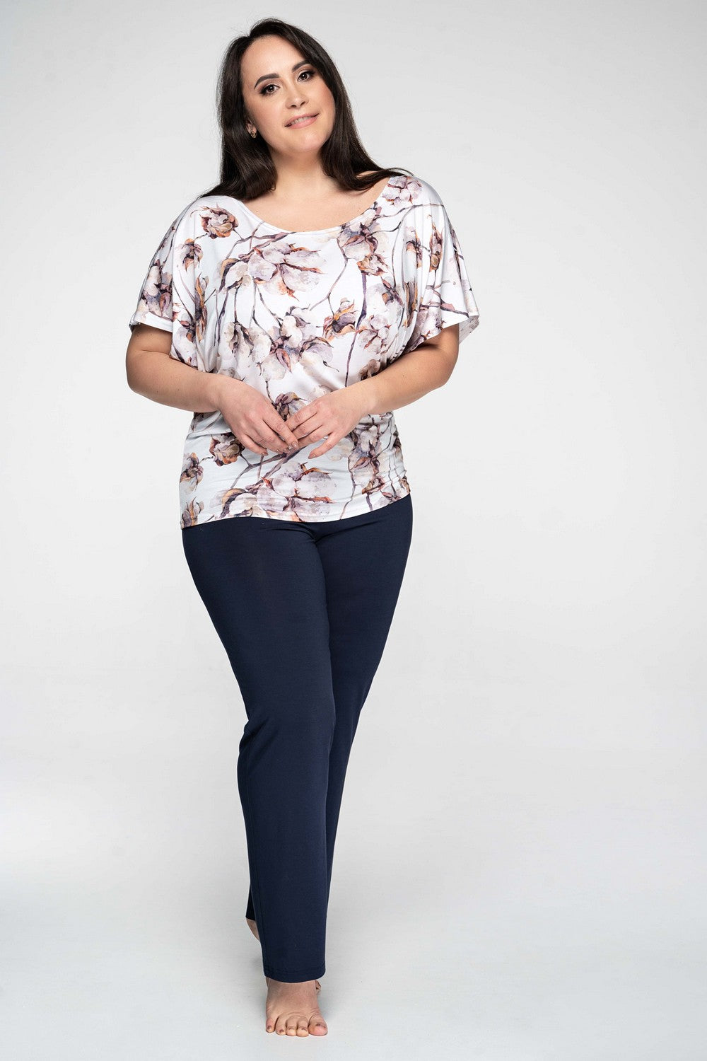 Комплект для дома вискозы 1946 ecru/navy blue