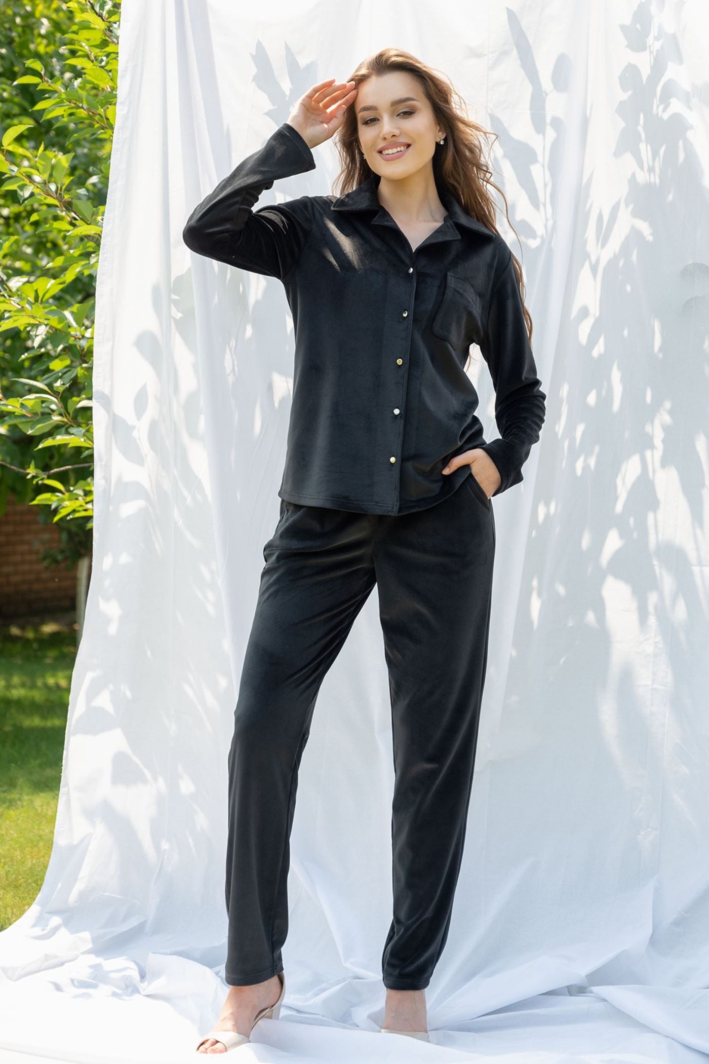 Велюровый комплект 2324 black