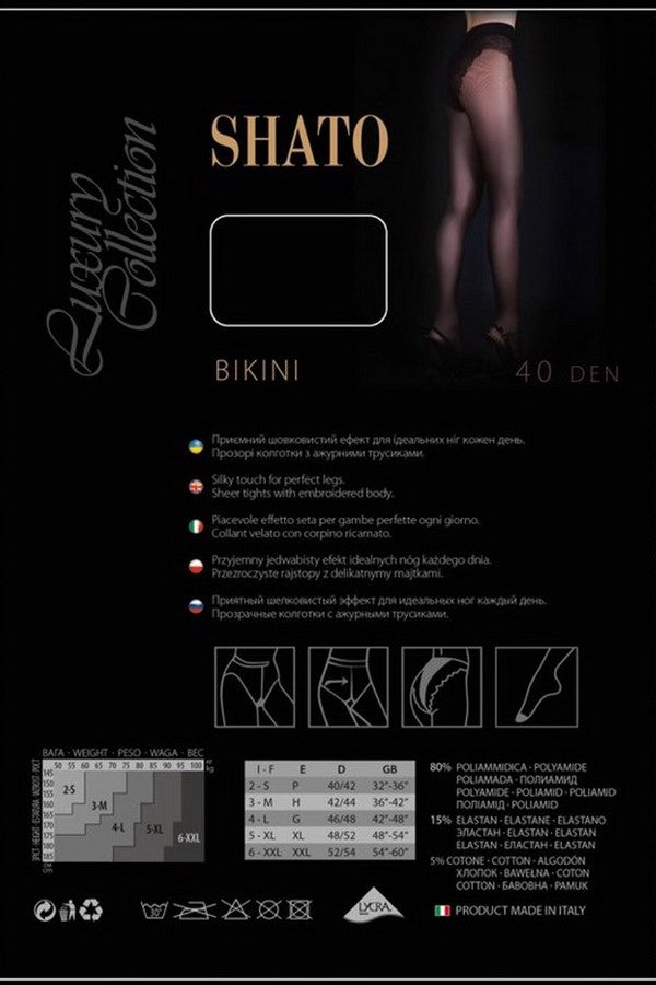 Колготки с ажурными трусиками Bikini 40d